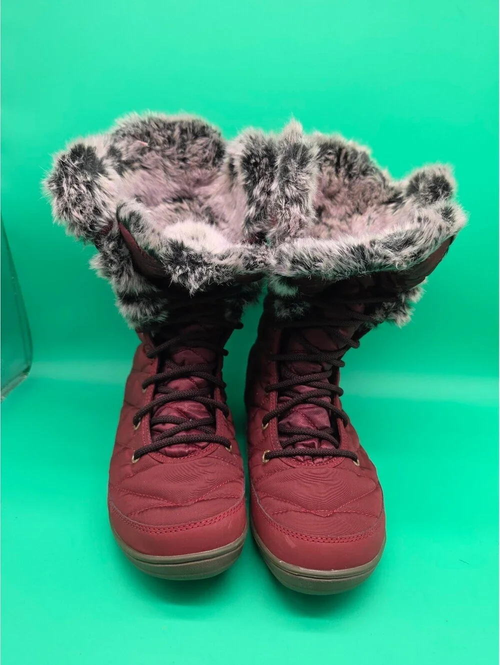 Columbia Minx Mid III Omni-Grip Winter Boots Women's Size 10 Burgundy
